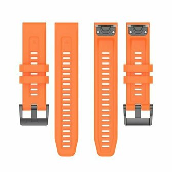 Siliconen sportbandje - Oranje - Garmin Quatix 8 - 47mm