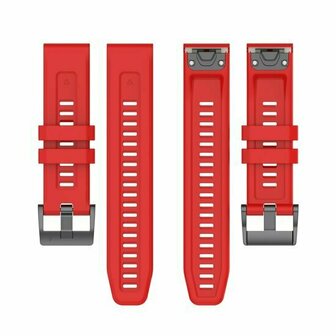 Siliconen sportbandje - Rood - Garmin Quatix 8 - 47mm