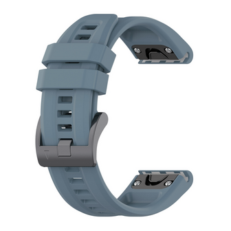 Siliconen sportbandje - Grijsblauw - Garmin Quatix 8 - 47mm