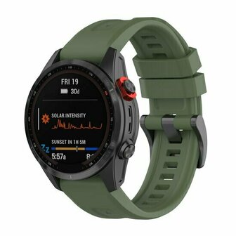 Siliconen sportbandje - Leger groen - Garmin Quatix 8 - 47mm