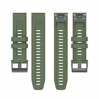 Siliconen sportbandje - Leger groen - Garmin Quatix 8 - 47mm