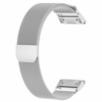 Milanese bandje -Zilver - Garmin Quatix 8 - 47mm