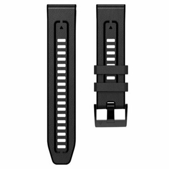 leer + siliconen bandje - Donkergrijs - Garmin Quatix 8 - 47mm