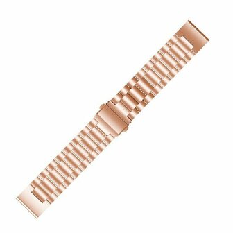 Stalen schakelband - Ros&eacute; goud - Garmin Quatix 8 - 51mm
