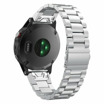 Stalen schakelband - Zilver - Garmin Quatix 8 - 51mm