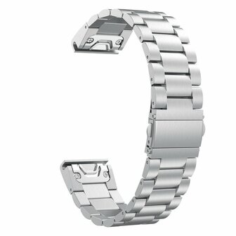 Stalen schakelband - Zilver - Garmin Quatix 8 - 51mm