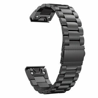 Stalen schakelband - Zwart - Garmin Quatix 8 - 51mm
