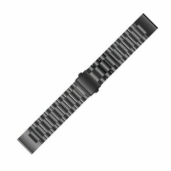 Stalen schakelband - Zwart - Garmin Quatix 8 - 51mm