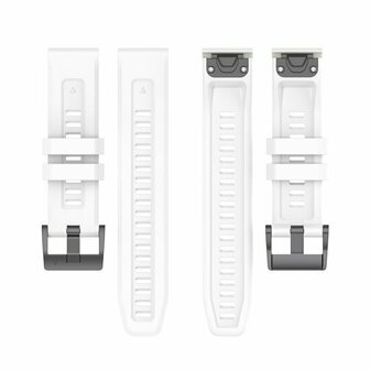 Siliconen sportbandje - Wit - Garmin Quatix 8 - 51mm
