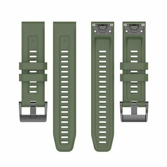 Siliconen sportbandje - Leger groen - Garmin Quatix 8 - 51mm