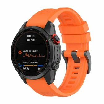 Siliconen sportbandje - Oranje - Garmin Quatix 8 - 51mm