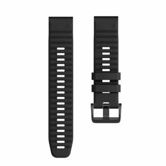 Siliconen bandje - Zwart - Garmin Quatix 8 - 51mm