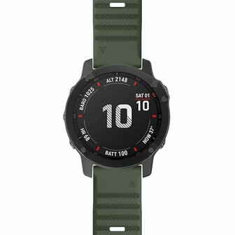 Siliconen bandje - Leger groen - Garmin Quatix 8 - 51mm