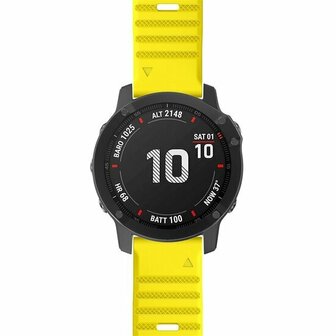 Siliconen bandje - Geel - Garmin Quatix 8 - 51mm