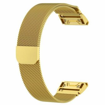 Milanese bandje - Goud - Garmin Quatix 8 - 51mm