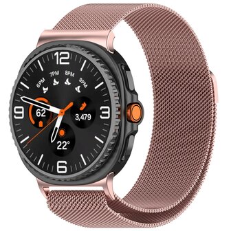 Milanese band - Ros&eacute; goud - Samsung Galaxy Watch 8 - 40mm / 44mm