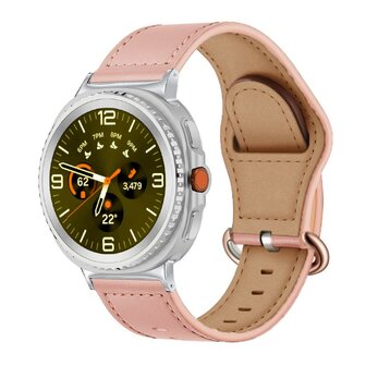 Classic leren band - Roze - Samsung Galaxy Watch 8 - 40mm / 44mm