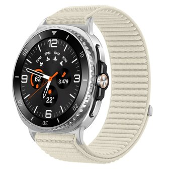 Nylon ribbelbandje - Starlight - Samsung Galaxy Watch 8 - 40mm / 44mm