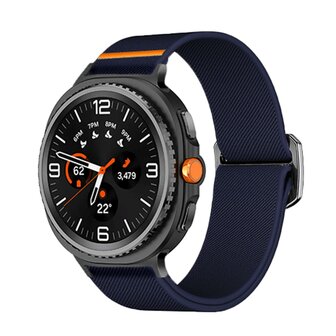 Nylon Loop bandje - Donkerblauw - Samsung Galaxy Watch 8 - 40mm / 44mm