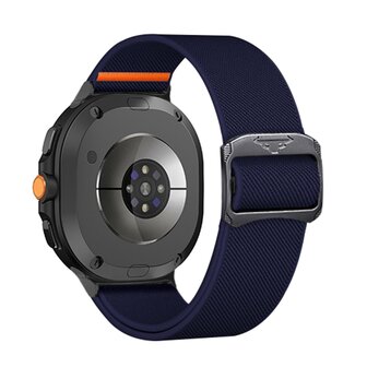 Nylon Loop bandje - Donkerblauw - Samsung Galaxy Watch 8 - 40mm / 44mm