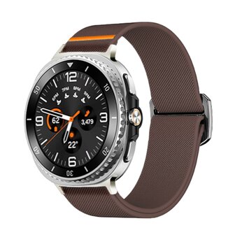 Nylon Loop bandje - Donkerpaars - Samsung Galaxy Watch 8 - 40mm / 44mm