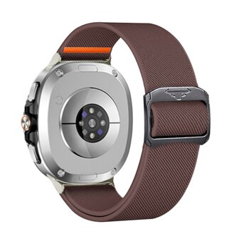 Nylon Loop bandje - Donkerpaars - Samsung Galaxy Watch 8 - 40mm / 44mm