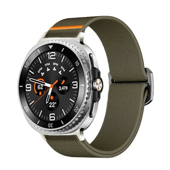 Nylon Loop bandje - Groen - Samsung Galaxy Watch 8 - 40mm / 44mm