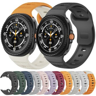 Wave met motief siliconen band - Donkerblauw - Samsung Galaxy Watch 8 - 40mm / 44mm