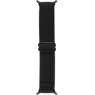 Elastische solo loop nylon bandje - Zwart - Samsung Galaxy Watch 8 - 40mm / 44mm