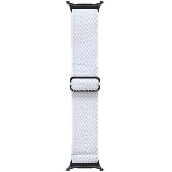 Elastische solo loop nylon bandje - Wit - Samsung Galaxy Watch 8 - 40mm / 44mm