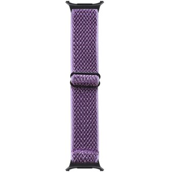 Elastische solo loop nylon bandje - Paars - Samsung Galaxy Watch 8 - 40mm / 44mm