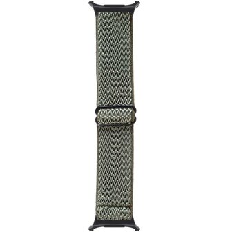 Elastische solo loop nylon bandje - Donkergroen - Samsung Galaxy Watch 8 - 40mm / 44mm