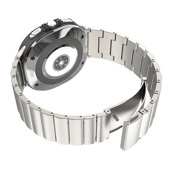 Titanium Luxe band - Titanium kleur - Samsung Galaxy Watch 8 - 40mm / 44mm