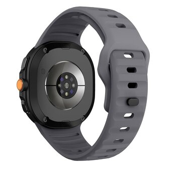 Wave siliconen band - Grijs - Samsung Galaxy Watch 8 - 40mm / 44mm