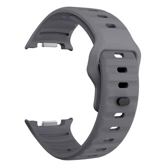 Wave siliconen band - Grijs - Samsung Galaxy Watch 8 - 40mm / 44mm