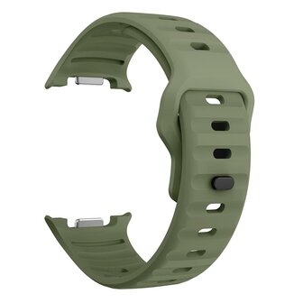 Wave siliconen band - Donkergroen - Samsung Galaxy Watch 8 - 40mm / 44mm
