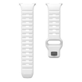 Wave siliconen band - Wit - Samsung Galaxy Watch 8 - 40mm / 44mm