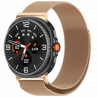 Milanese band - Champagne goud - Samsung Galaxy Watch 8 Classic - 46mm