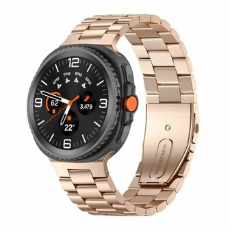 Stalen schakelband - Ros&eacute; goud - Samsung Galaxy Watch 8 Classic - 46mm