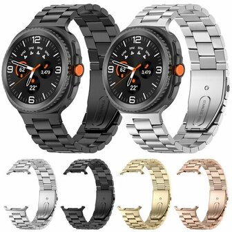 Stalen schakelband - Goud - Samsung Galaxy Watch 8 Classic - 46mm