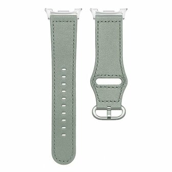 Classic leren band - Grijs - Samsung Galaxy Watch 8 Classic - 46mm