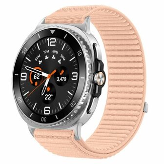 Nylon ribbelbandje - Zandroze - Samsung Galaxy Watch 8 Classic - 46mm