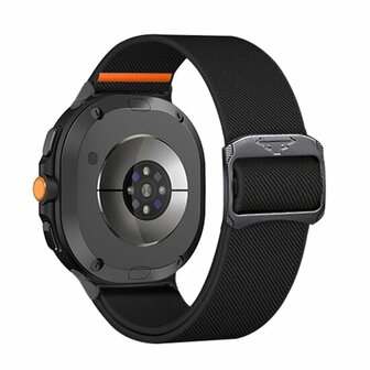 Nylon Loop bandje - Zwart - Samsung Galaxy Watch 8 Classic - 46mm