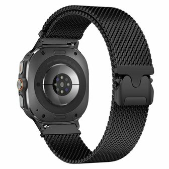 Milanese band met parachute sluiting - Zwart - Samsung Galaxy Watch 8 Classic - 46mm