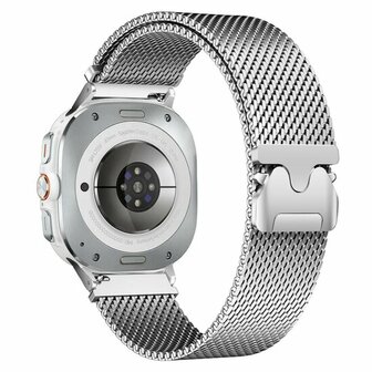 Milanese band met parachute sluiting - Zilver - Samsung Galaxy Watch 8 Classic - 46mm