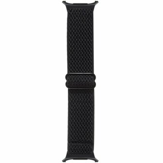 Elastische solo loop nylon bandje - Zwart - Samsung Galaxy Watch 8 Classic - 46mm