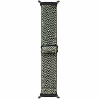 Elastische solo loop nylon bandje - Donkergroen - Samsung Galaxy Watch 8 Classic - 46mm