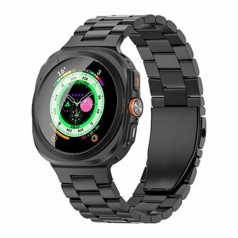 Titanium schakelband - Zwart - Samsung Galaxy Watch 8 Classic - 46mm