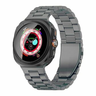 Titanium schakelband - Space Grey - Samsung Galaxy Watch 8 Classic - 46mm