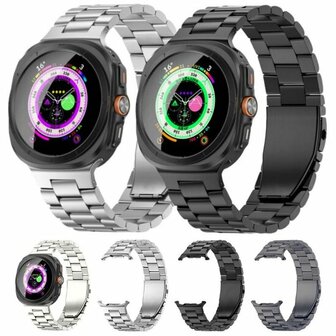 Titanium schakelband - Space Grey - Samsung Galaxy Watch 8 Classic - 46mm